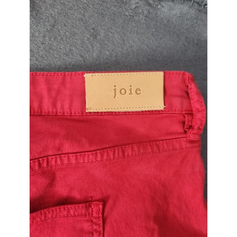 $228 Joie Women's Willa Skinny Leg Red Scooter Pants Sz 26W NWT High Rise Zipper